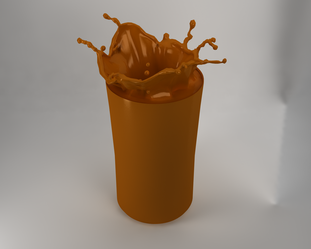 Milk Shake Splash Vase 3D Print 53346
