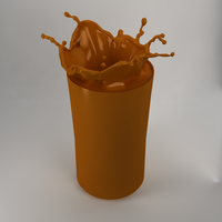 Small Milk Shake Splash Vase 3D Printing 53346