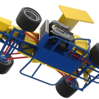 Supermodified front engine Winged race car V2 Scale 1:25 - Thumbnail 3