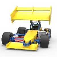 Supermodified front engine Winged race car V2 Scale 1:25 - Thumbnail 5