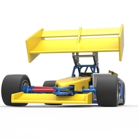 Supermodified front engine Winged race car V2 Scale 1:25 - Thumbnail 6