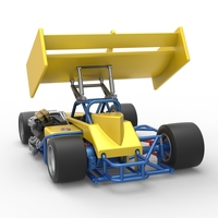 Supermodified front engine Winged race car V2 Scale 1:25 - Thumbnail 14