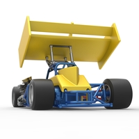Supermodified front engine Winged race car V2 Scale 1:25 - Thumbnail 15