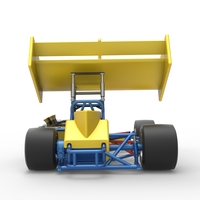 Supermodified front engine Winged race car V2 Scale 1:25 - Thumbnail 16