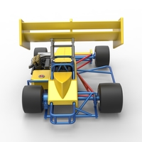 Supermodified front engine Winged race car V2 Scale 1:25 - Thumbnail 17
