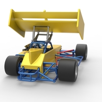 Supermodified front engine Winged race car V2 Scale 1:25 - Thumbnail 18