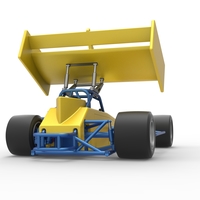 Supermodified front engine Winged race car V2 Scale 1:25 - Thumbnail 19