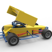 Supermodified front engine Winged race car V2 Scale 1:25 - Thumbnail 20