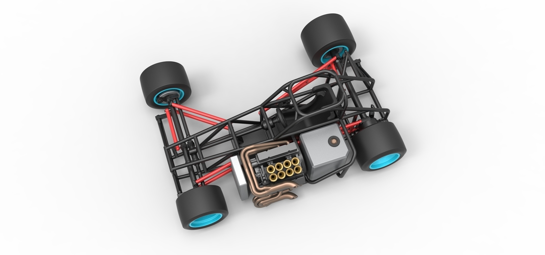 Supermodified front engine race car Base Version 2 Scale 1:25 3D Print 533587