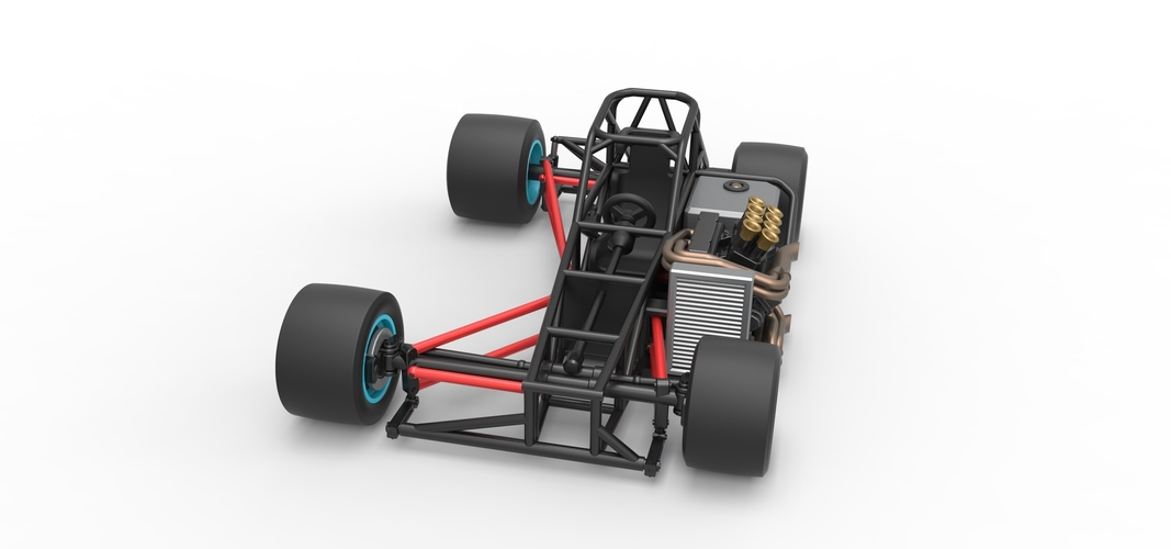 Supermodified front engine race car Base Version 2 Scale 1:25 3D Print 533588