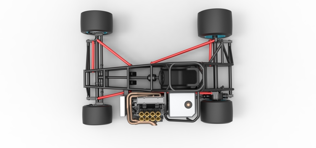 Supermodified front engine race car Base Version 2 Scale 1:25 3D Print 533594