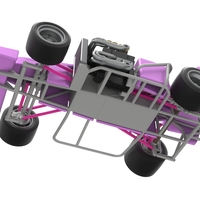 Supermodified front engine race car V2 Scale 1:25 - Thumbnail 3