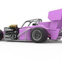 Supermodified front engine race car V2 Scale 1:25 - Thumbnail 13