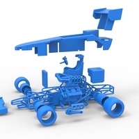 Supermodified front engine race car V2 Scale 1:25 - Thumbnail 24