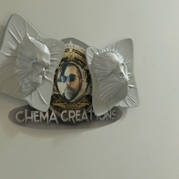 Skull Ghosts thru the wall B - Halloween fridge magnet - Thumbnail 2