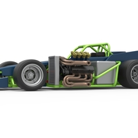 Supermodified front engine race car V3 Scale 1:25 - Thumbnail 2