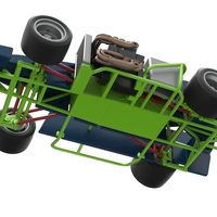 Supermodified front engine race car V3 Scale 1:25 - Thumbnail 3