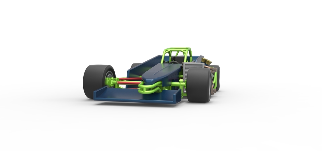 Supermodified front engine race car V3 Scale 1:25 3D Print 533793