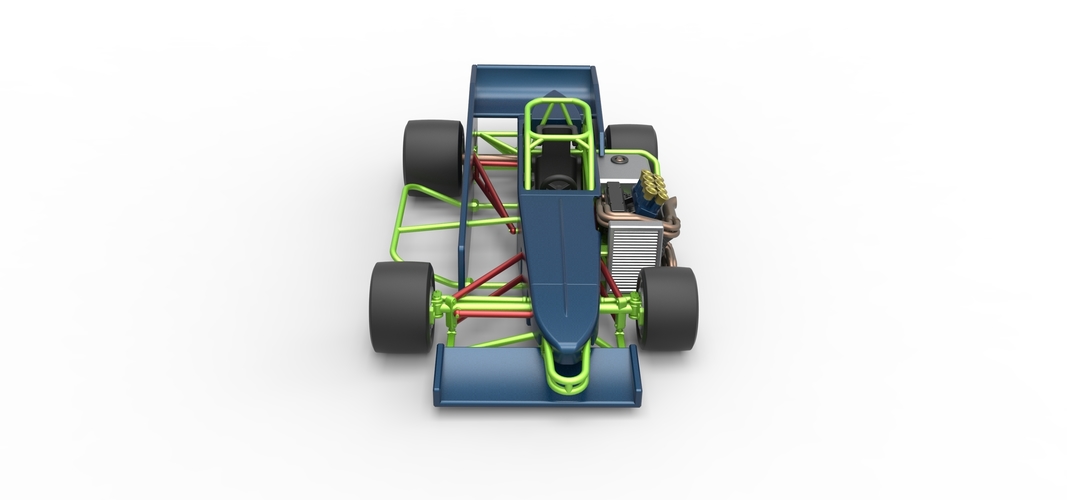 Supermodified front engine race car V3 Scale 1:25 3D Print 533795