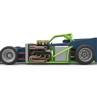 Supermodified front engine race car V3 Scale 1:25 - Thumbnail 9