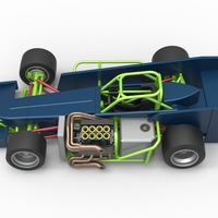 Supermodified front engine race car V3 Scale 1:25 - Thumbnail 10