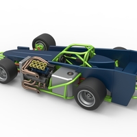 Supermodified front engine race car V3 Scale 1:25 - Thumbnail 12