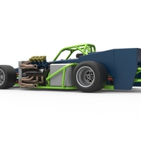 Supermodified front engine race car V3 Scale 1:25 - Thumbnail 13