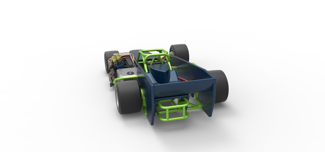 Supermodified front engine race car V3 Scale 1:25 3D Print 533801