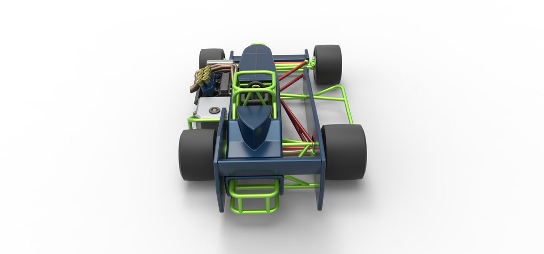 Supermodified front engine race car V3 Scale 1:25 3D Print 533804