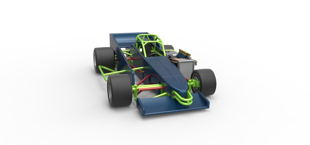 Supermodified front engine race car V3 Scale 1:25 3D Print 533809