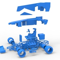 Supermodified front engine race car V3 Scale 1:25 - Thumbnail 24