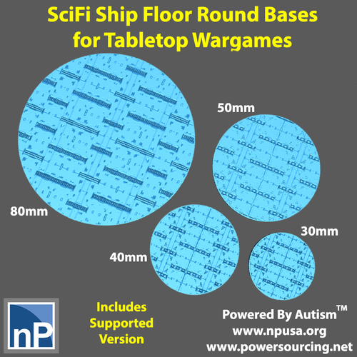 Bases for Wargames - Sci-Fi Panels 3D Print 533837