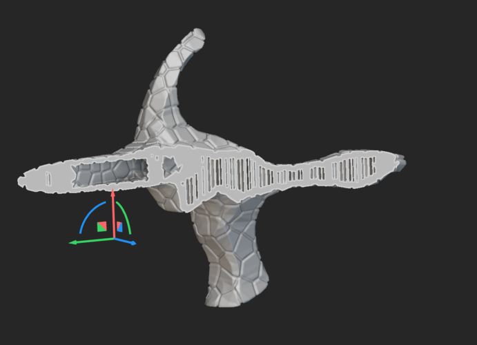 Fencing Pistol Grip + Voronoi Emboss and Lattice Structure 3D Print 533841