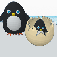 Penguin With Baby - Thumbnail 2