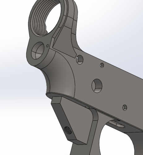 Standard AR-15 Lower Receiver 3D Print 534262