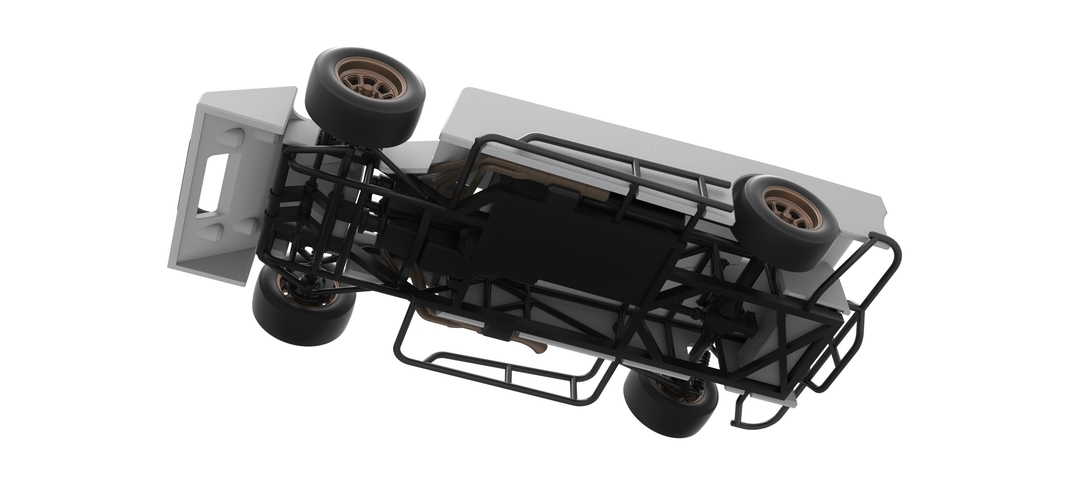 Small Block Supermodified race car Scale 1:25 3D Print 534275