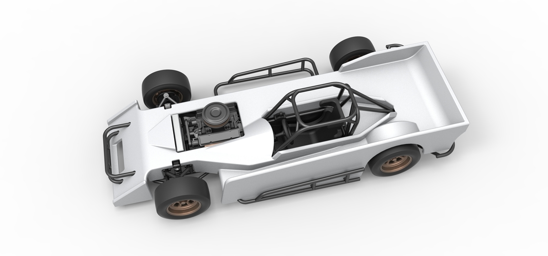 Small Block Supermodified race car Scale 1:25 3D Print 534276