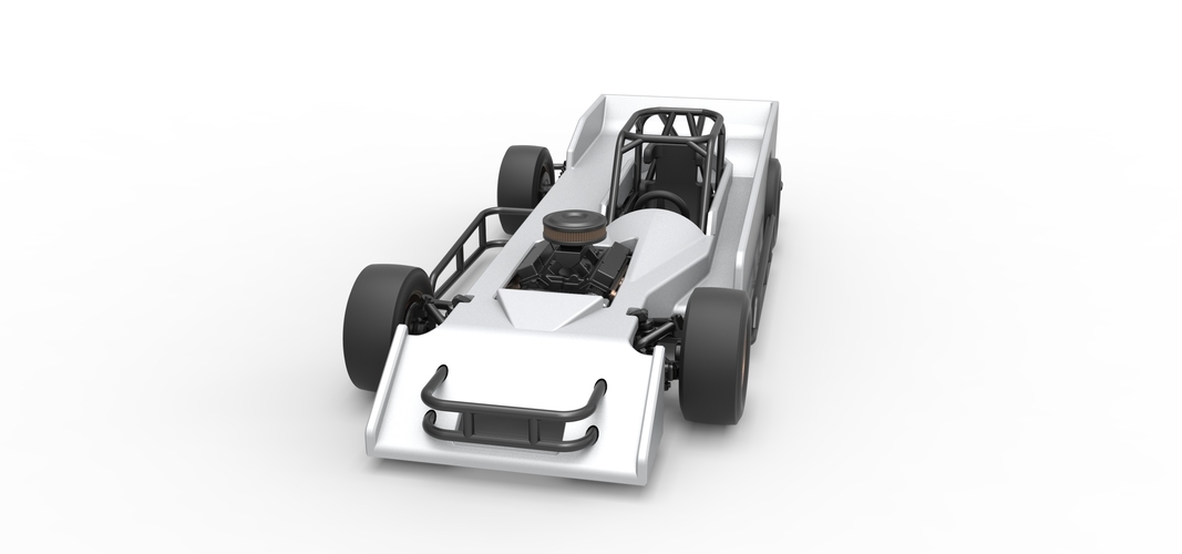 Small Block Supermodified race car Scale 1:25 3D Print 534277