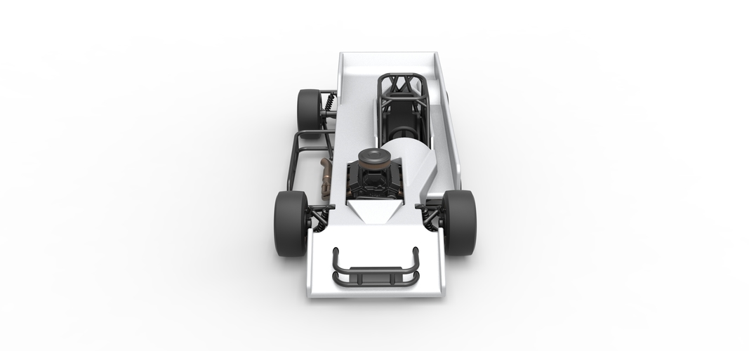 Small Block Supermodified race car Scale 1:25 3D Print 534280