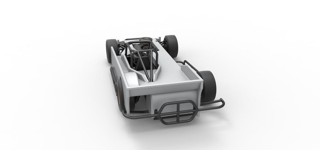 Small Block Supermodified race car Scale 1:25 3D Print 534286