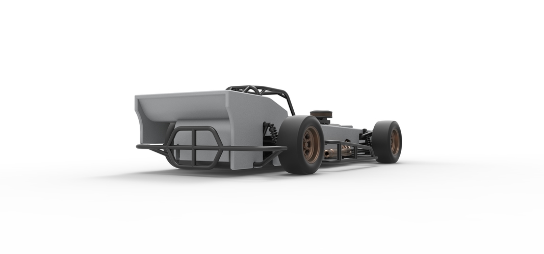 Small Block Supermodified race car Scale 1:25 3D Print 534290