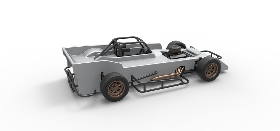 Small Block Supermodified race car Scale 1:25 3D Print 534291