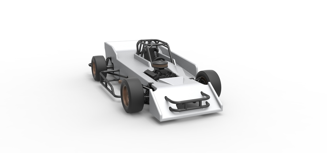 Small Block Supermodified race car Scale 1:25 3D Print 534295