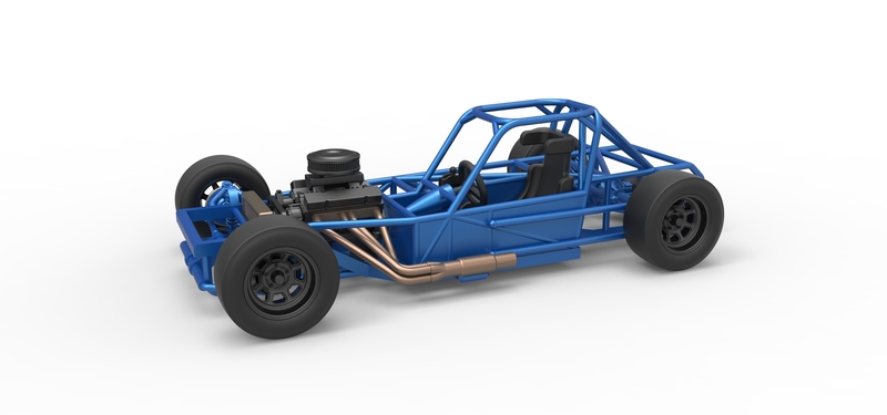 Small Block Supermodified race car Base 1:25