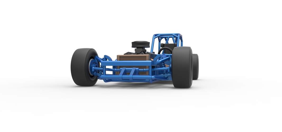 Small Block Supermodified race car Base 1:25 3D Print 534348