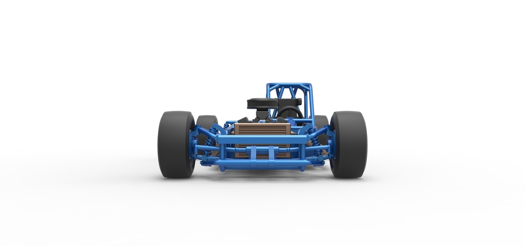 Small Block Supermodified race car Base 1:25 3D Print 534349