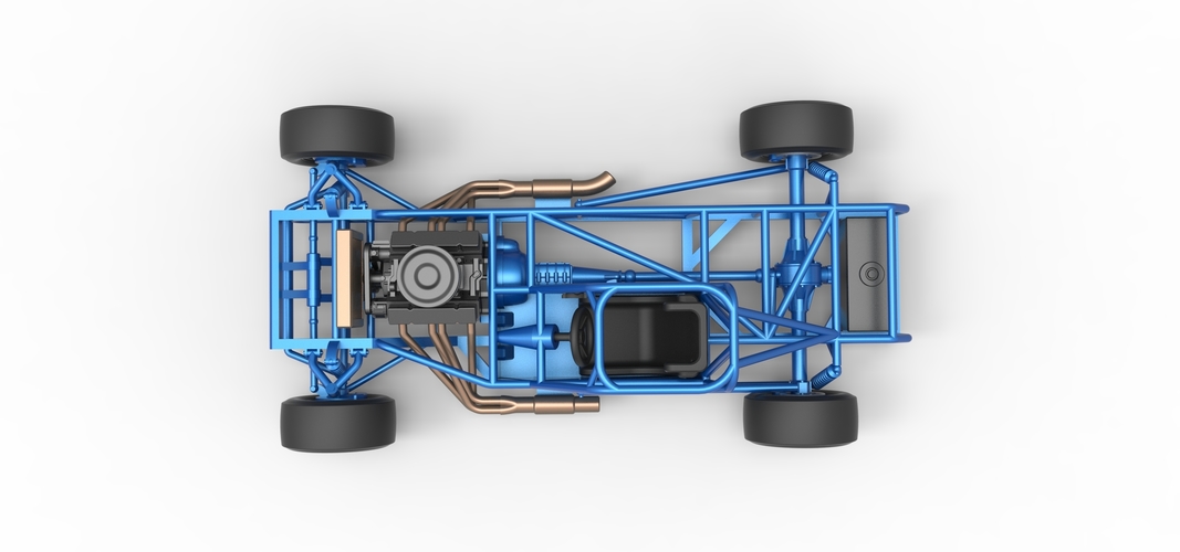 Small Block Supermodified race car Base 1:25 3D Print 534353