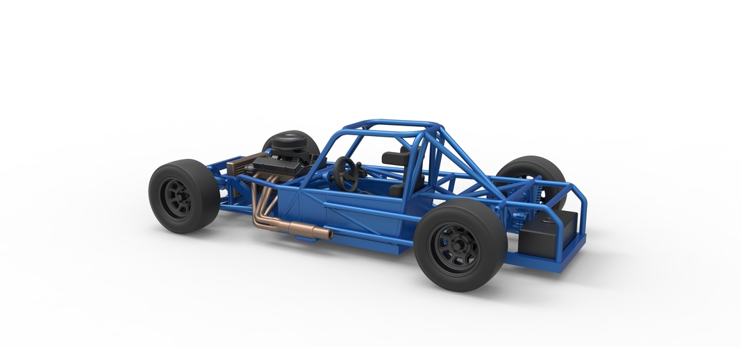 Small Block Supermodified race car Base 1:25 3D Print 534354