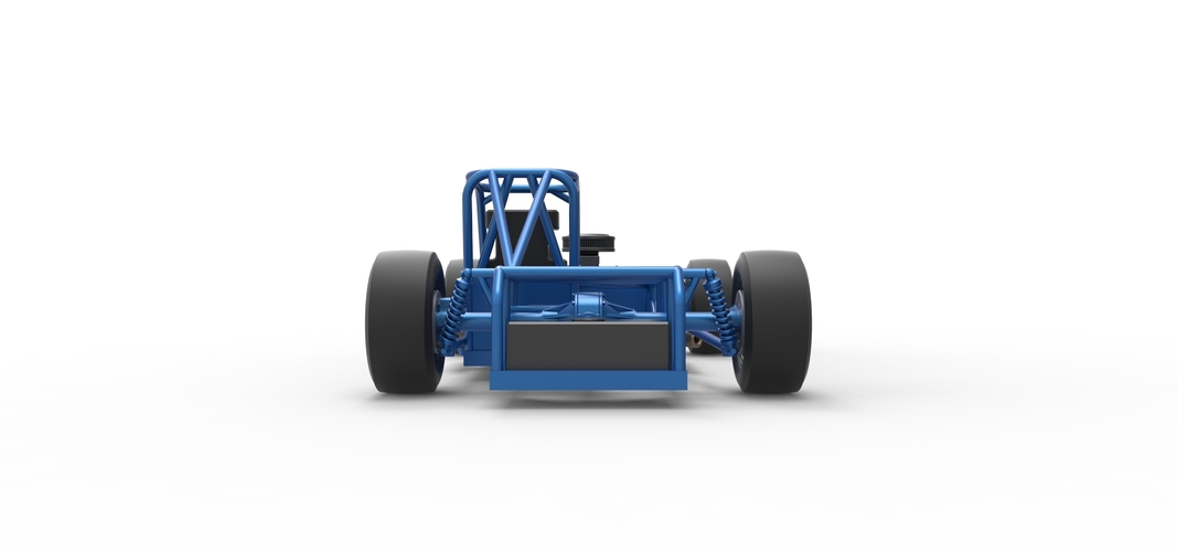 Small Block Supermodified race car Base 1:25 3D Print 534357