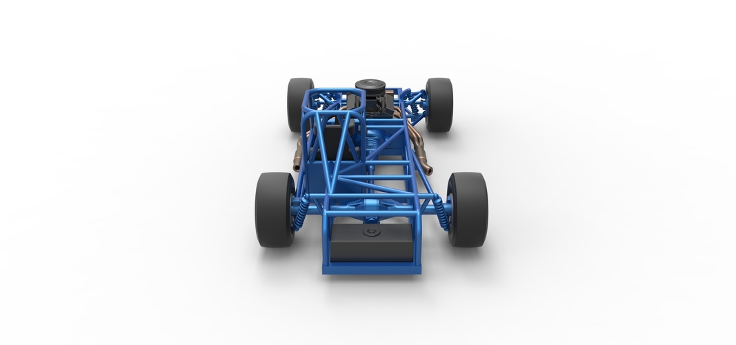 Small Block Supermodified race car Base 1:25 3D Print 534358